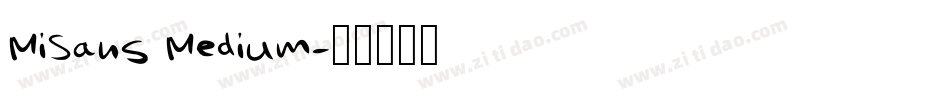 MiSans Medium字体转换